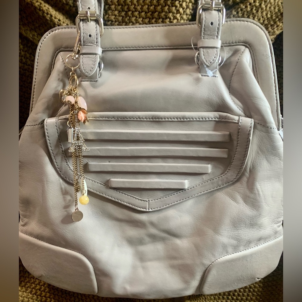 🦋CYNTHIA ROWLEY 🦋LEATHER 🦋CAQUI COLORS 🦋LARGE🦋#CW22